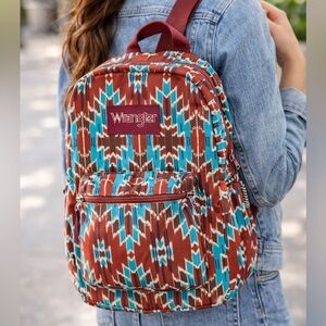 Wrangler Southwestern Aztec Print Backpack NWT Padded Straps